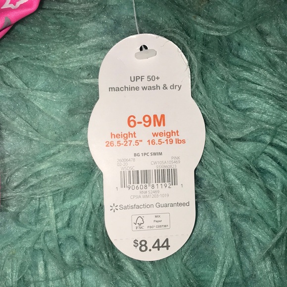 NWT | Wonder Nation | 6-9 M | Pink Unicorn Swim - Picture 2 of 5